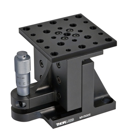 MVS005 - Вертикальный транслятор, смещение: 1/2", крепления: 8-32, 1/4"-20, Thorlabs