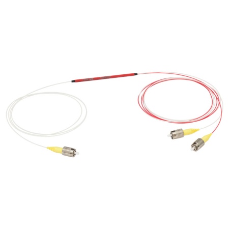 TW930R5F1 - Широкополосный оптический разветвитель, 1x2, рабочий диапазон: 930 ± 100 нм, разделение сигнала: 50:50, разъем: FC/PC, Thorlabs