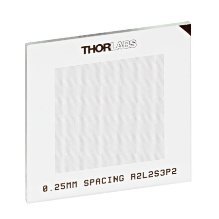 R2L2S3P2 - Таблица для измерения искажений, 1.5" x 1.5", шаг сетки: 250 мкм, Thorlabs