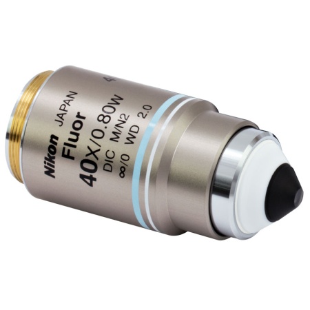 N40XW-PF - Планахроматический флюоритовый объектив Nikon CFI, 40X, числовая апертура: 0.80 NA, рабочее расстояние: 2.0 мм, Thorlabs