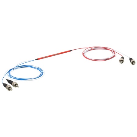 TH200R3S2B - Оптоволоконный разветвитель 2x2, многомодовые волокна, низкое содержание OH, сердцевина: Ø200 мкм, 0.50 NA, разделение сигнала: 75:25, SMA905 разъемы, Thorlabs