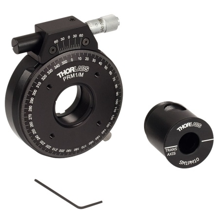 PRM1GL10/M - Держатель  для поляризационных призм с возможностью точного вращения элемента, Ø1", метрическая резьба,  Thorlabs
