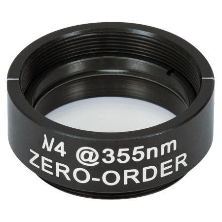 WPQ10M-355 - Четвертьволновая пластинка нулевого порядка, Ø1", оправа с резьбой SM1, рабочая длина волны: 355 нм, Thorlabs