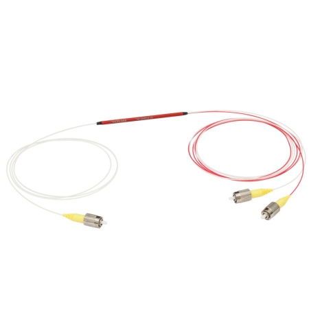 TN1064R5F1B - Узкополосный оптический разветвитель, 1x2, рабочий диапазон: 1064 ± 15 нм, разделение сигнала: 50:50, числовая апертура: 0.22, разъем: FC/PC, Thorlabs