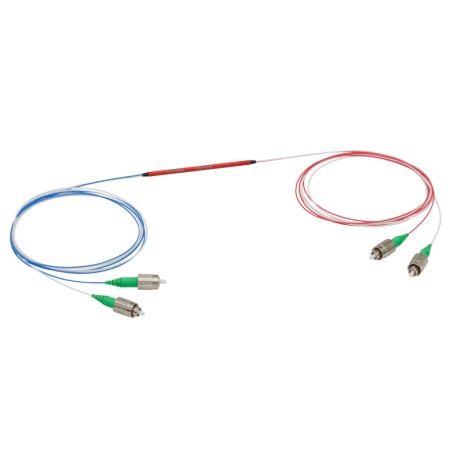 TW805R5A2 - Широкополосный оптический разветвитель, 2x2, рабочий диапазон: 805 ± 75 нм, разделение сигнала: 50:50, разъем: FC/APC, Thorlabs