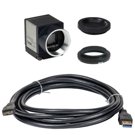 WFS40-5C - Датчик Шака-Гартмана, апертура: 11.26 мм x 11.26 мм, массив микролинз: шаг - 150 мкм, хромирование, рабочий диапазон: 300 - 1100 нм, дюймовая резьба, Thorlabs