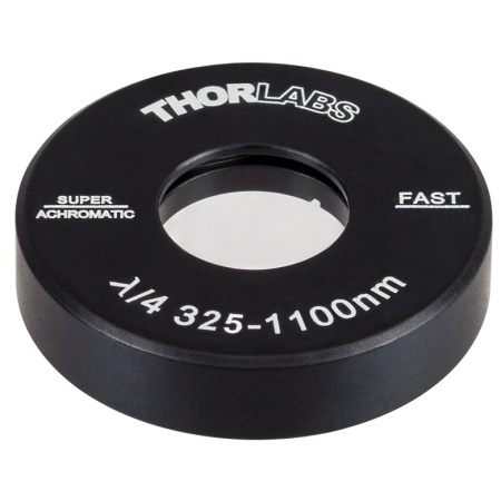 SAQWP05M-700 - Ахроматическая четвертьволновая пластинка, 1/2" x 1/2", оправа: Ø1", рабочий диапазон: 325 - 1100 нм, Thorlabs