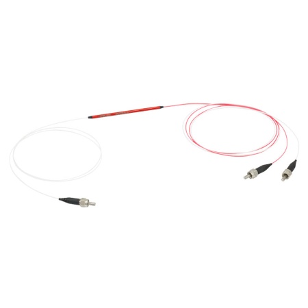 TM200R2S1A - Оптоволоконный разветвитель 1x2, многомодовые волокна, высокое содержание OH, сердцевина: Ø200 мкм, 0.22 NA, деление сигнала: 90:10, SMA905 разъемы, Thorlabs